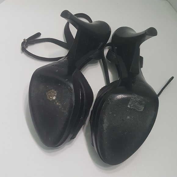 Fendi Zucca FF Black Peep Toe Pumps EU 38 EUC - Picture 2 of 10